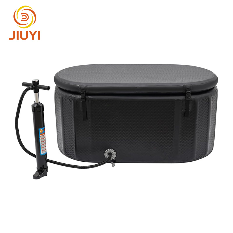 Customized Size Therapy and Fitness Recovery Drop Stitch Pvc Inflatable Cold Plunge Ice Bath Tub with Chiller for Hotel Use