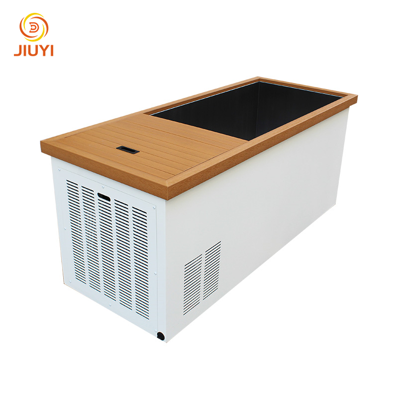 New Design Body Recovery Pod Stainless Steel Cold Plunge Bathtub Wood Ice Tub with Chiller