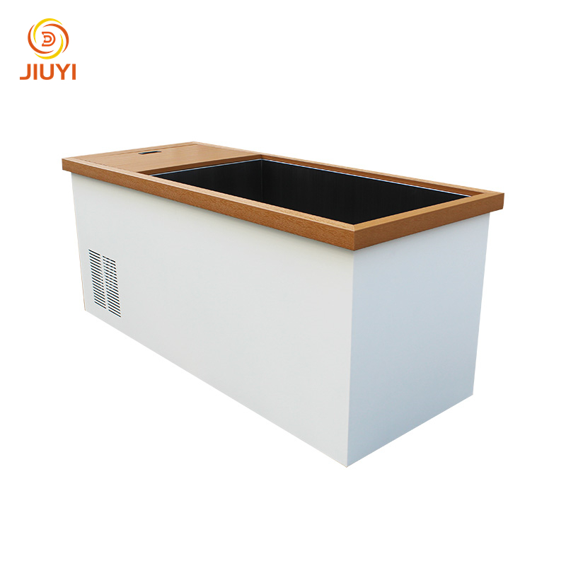Custom One Person Ice Water Immersion Wood Stainless Steel Ice Bath Tub Cold Plunge with Chiller