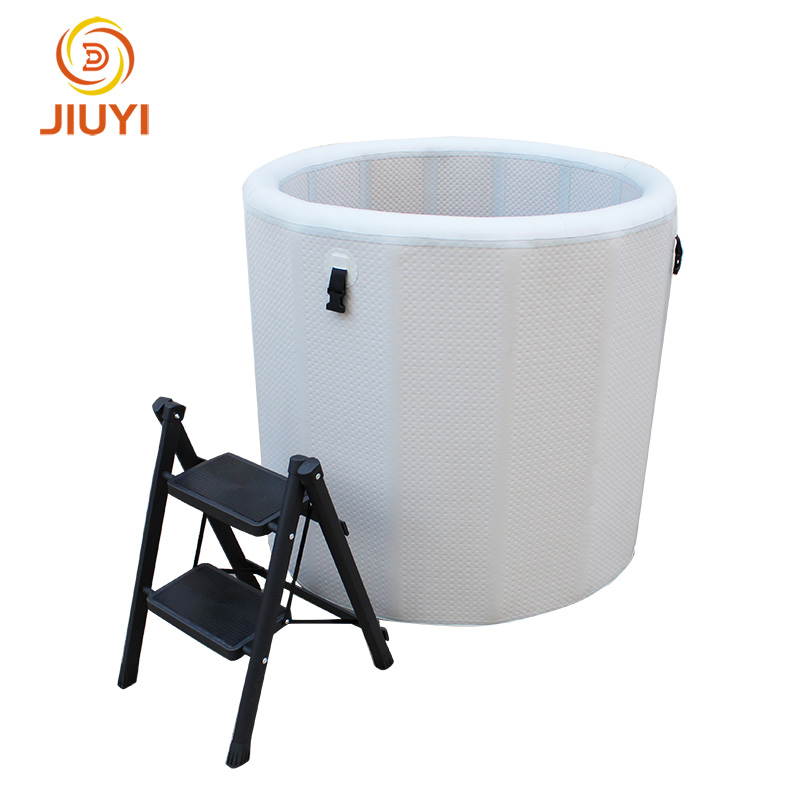 Customized Single Person Folding Inflatable Pool Cold Plunge Ice Bath Tub with Chiller for Adults