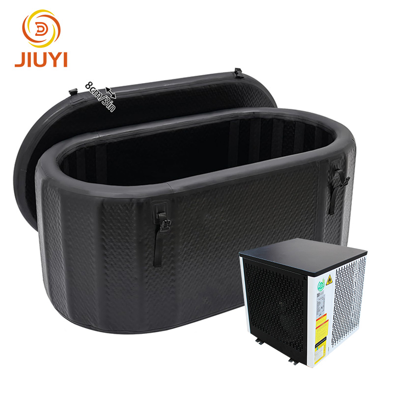 Custom logo Printing Foldable Ice Bathtub Pod Outdoor Cold Plunge Tub Big Portable Ice Bath Inflatable Tub with Water Chiller