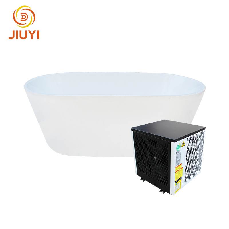 Fashion Design Durable Free Standing Oval White Soaking Acrylic Bathtubs Cold Plunge with Water Cooling System for Sportsman