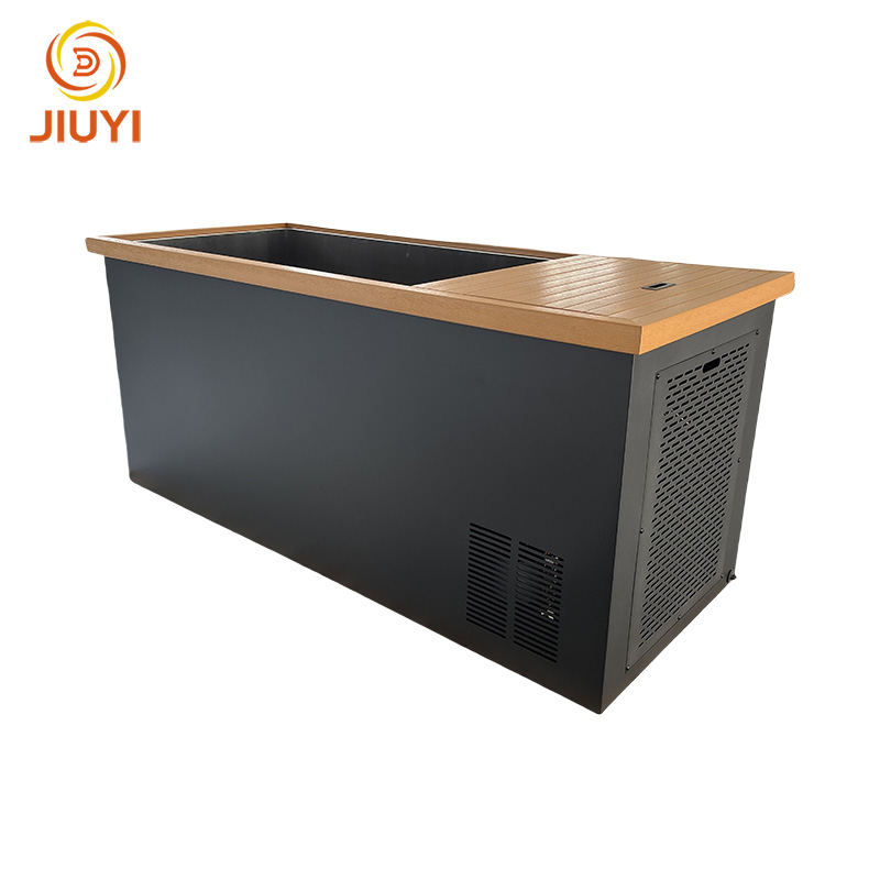 Chinese Supplier Freestanding Wooden Ice Bath Tub Stainless Steel Cold Plunge tank for Therapy